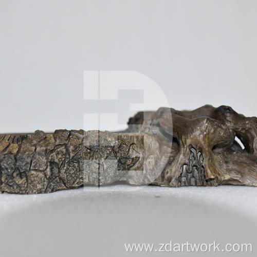 Gecko tree root stone carving inkstone